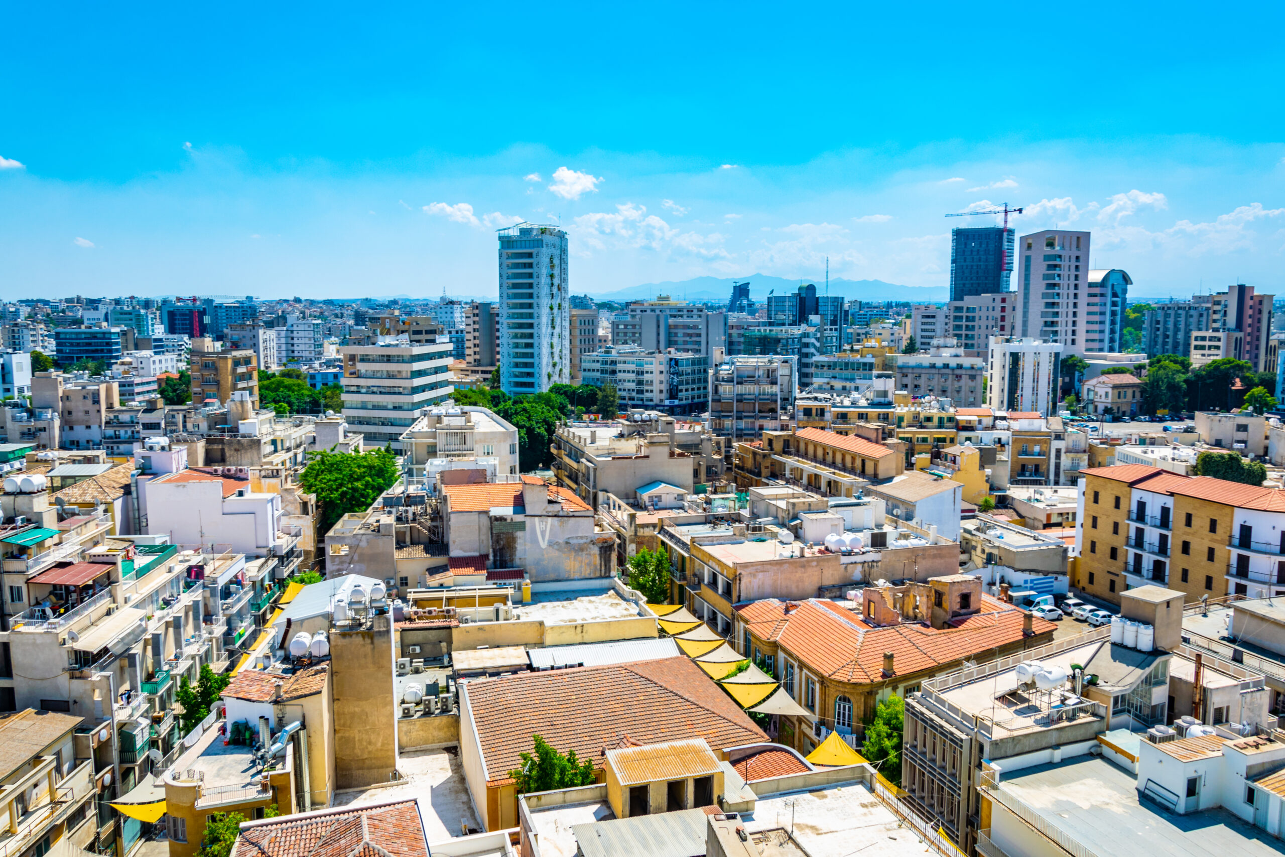 Aerial view of Nicosia, Cyprus